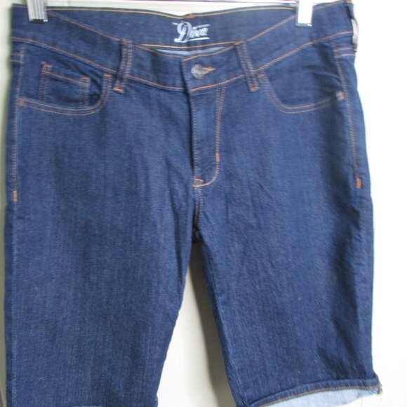 Old Navy Denim Shorts 8 Bermuda Blue Roll Cuff Hem - Picture 9 of 16